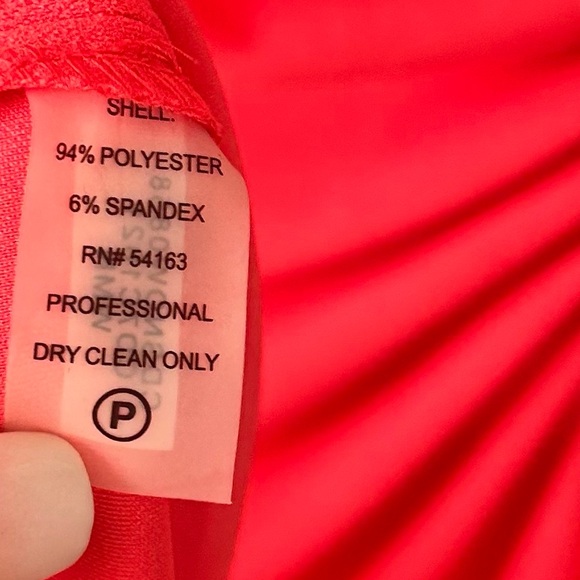 Calvin Klein Women’s Size 12 Coral Pink Sleeveless Shift Zip Up Ruching Dress - Picture 4 of 5